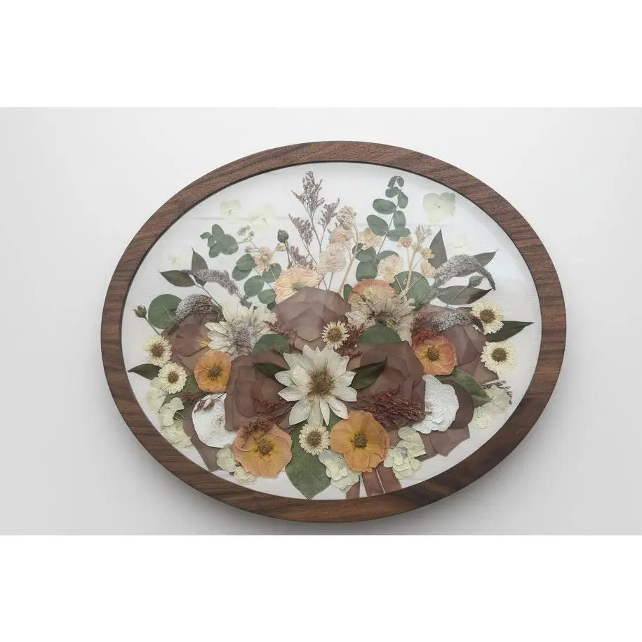 Flower Preservation Oval Pressed Frame | Wedding Bouquet Keepsake