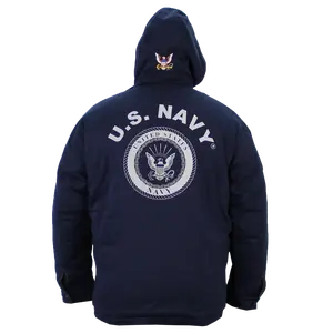U.S Navy Hooded Canvas Jacket Cotton Menswear
