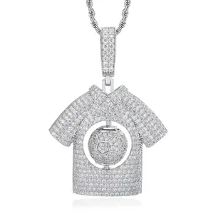 UCCIYO Football Jersey Pendant 【#P1080】Pendant UCCIYO 18k Gold-Plated Lab-Created Moissanite S925 Sterling Silver Moissanite Pendant Necklace For Women Men Hip Hop Jewelry Gift