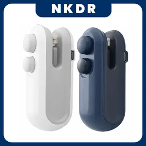 NKDR Mini Bag Sealer with Cutter, USB Rechargeable Handheld Heat Sealer for Snack Bags, Food Storage Bags and Plastic Packaging