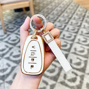 for Chevrolet Keyless Entry Remote Control Key Protective Cover Fit for 2016-2021 Chevy Camaro 5 Buttons Key