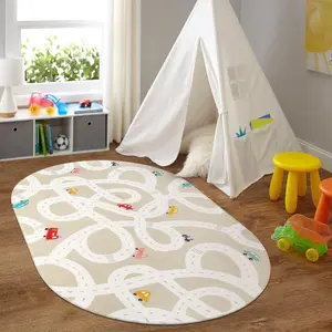 Road Pattern Rug, Soft Non-slip Washable Carpet, Foldable Educational Learning Area Rug, Decorative Carpet for Home Living Room Bedroom, Decorative Rugs, Decorative Rug Mat