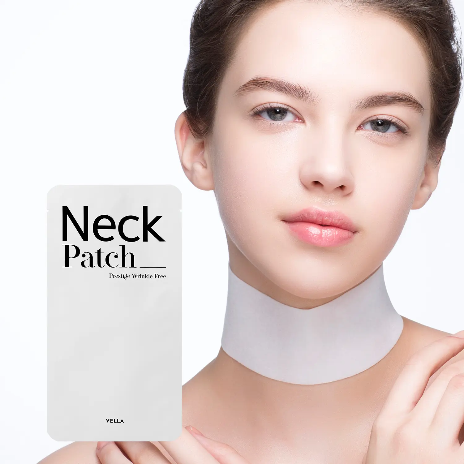 Neck Patch Prestige, K-Beauty Hydrogel Neck Patches with Peptides, Helps Smooth the Look of Neck Lines for Firmer, More Supple & Hydrated Skin - All Skin Types, 5 Patches