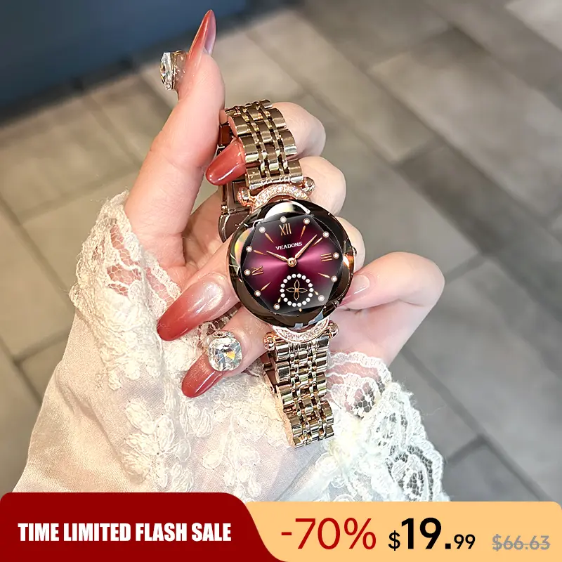 Exquisite Elegant Women Watch diamond dial watch with a  display picture 2