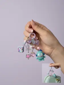 Adorable Blue Fish And Clicker Keychain