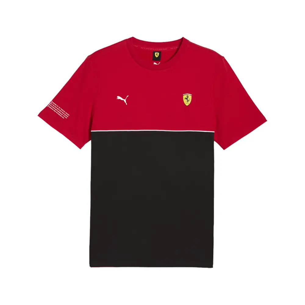 PUMA Mens Scuderia Ferrari Race Sds Crew Neck Short Sleeve Casual Tops Casual - Red