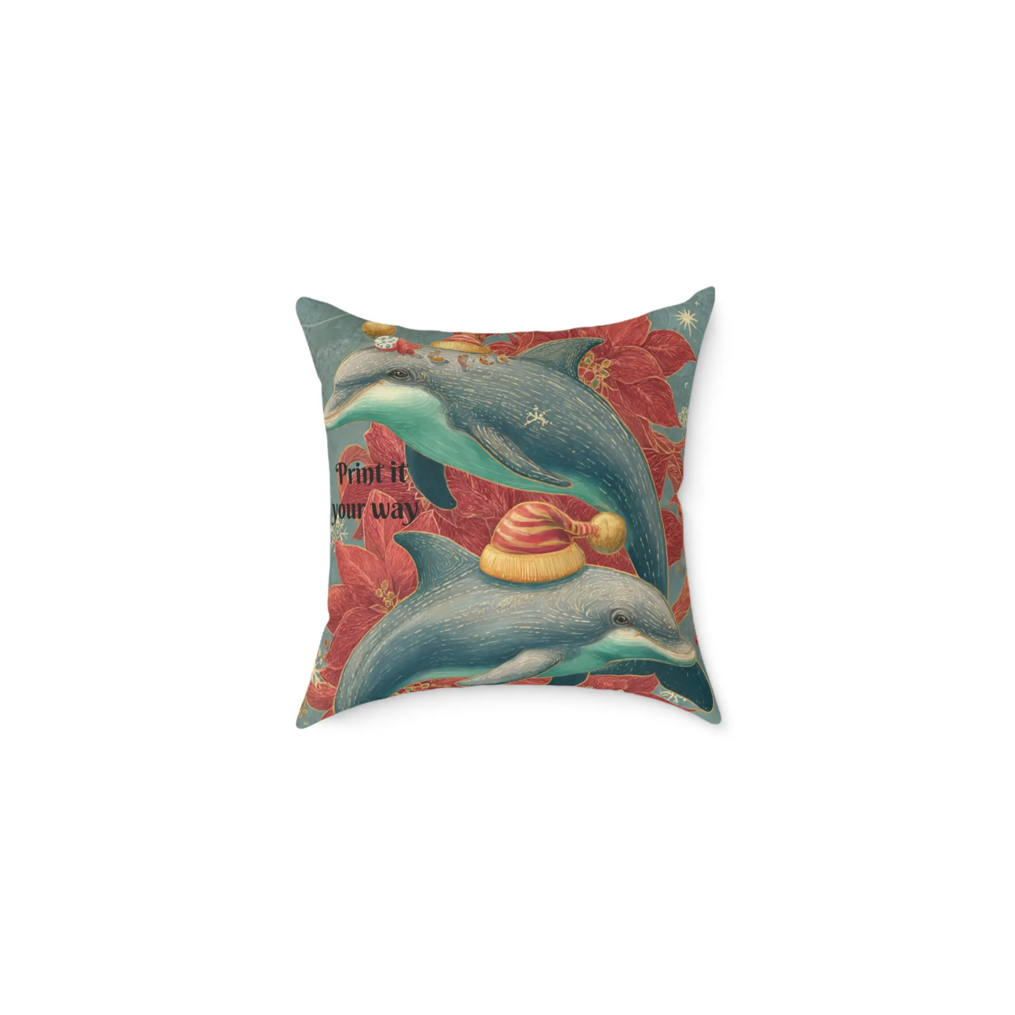 Whimsical Dolphin Pillow | Nautical Decor, Ocean Themed Accent, Beach House Gift, Summer Home Decor, Cushion for Relaxation