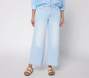 NYDJ BRODI HIGH RISE WIDE LEG JEAN W CROCHET TRIM