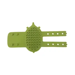 1pcs Rubber Cat Scratcher, Wall-Mountable and Table Leg Install, Flexible Brush Bristles, Non-Electric Pet Massage and Hair Removal Tool, Durable and Easy to Clean