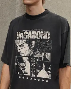 Vagabond Miyamoto Musashi Vintage Washed Oversized T-Shirt| Anime Graphic Tee