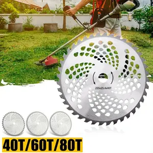 10 Inch Lawn Mower Blade 40T 60T 80T Carbide Blade Lawn Mower Blade Set Cutting Garden Lawnmower Lawn Mower Blade Metal Circular Saw Blade, Lawn Mower Saw Blade Accessories, Suitable for Lawn Mower Weeder