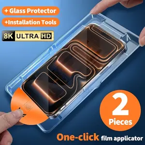 2-Pack Anti-Oil Dustproof Screen Protector Film, Compatible with iPhone Models, Full Coverage Tempered Glass, HD Clear, Scratch-Resistant, Bubble-Free