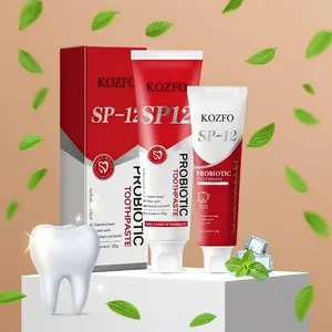 KOZFO SP-12 Probiotic Toothpaste Smile with Confidence Whitening Formula 120g for Fresh Breath & Healthy Teeth
