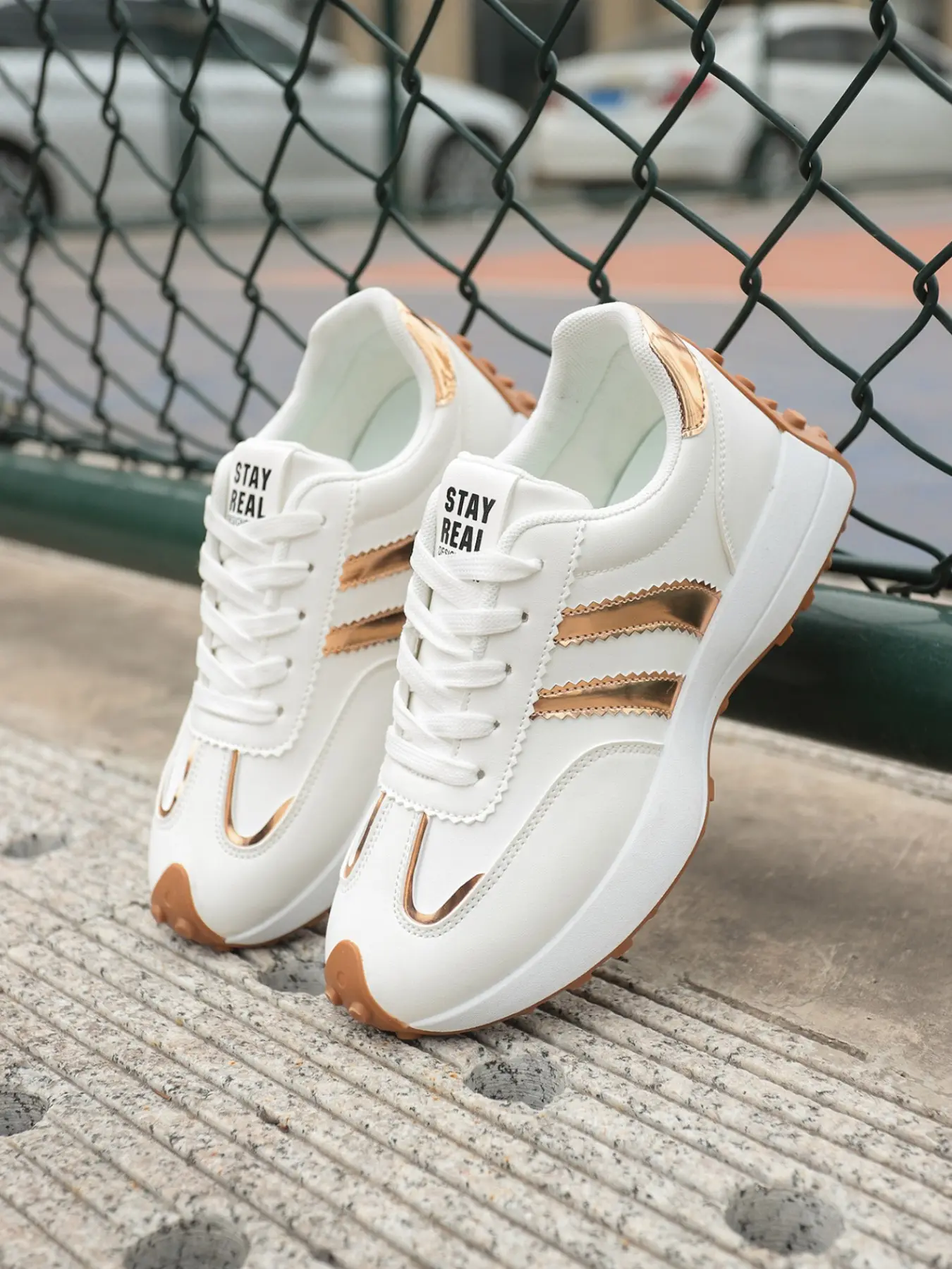 Gold + White