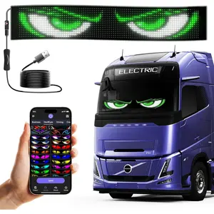 LED Sign for  Devil's Eyes Light for Windshield APP Control Scrolling Display Custom Sign DIY Programmable Flexible USB 5V LED Name Sign for Window Ads (23 * 5in)