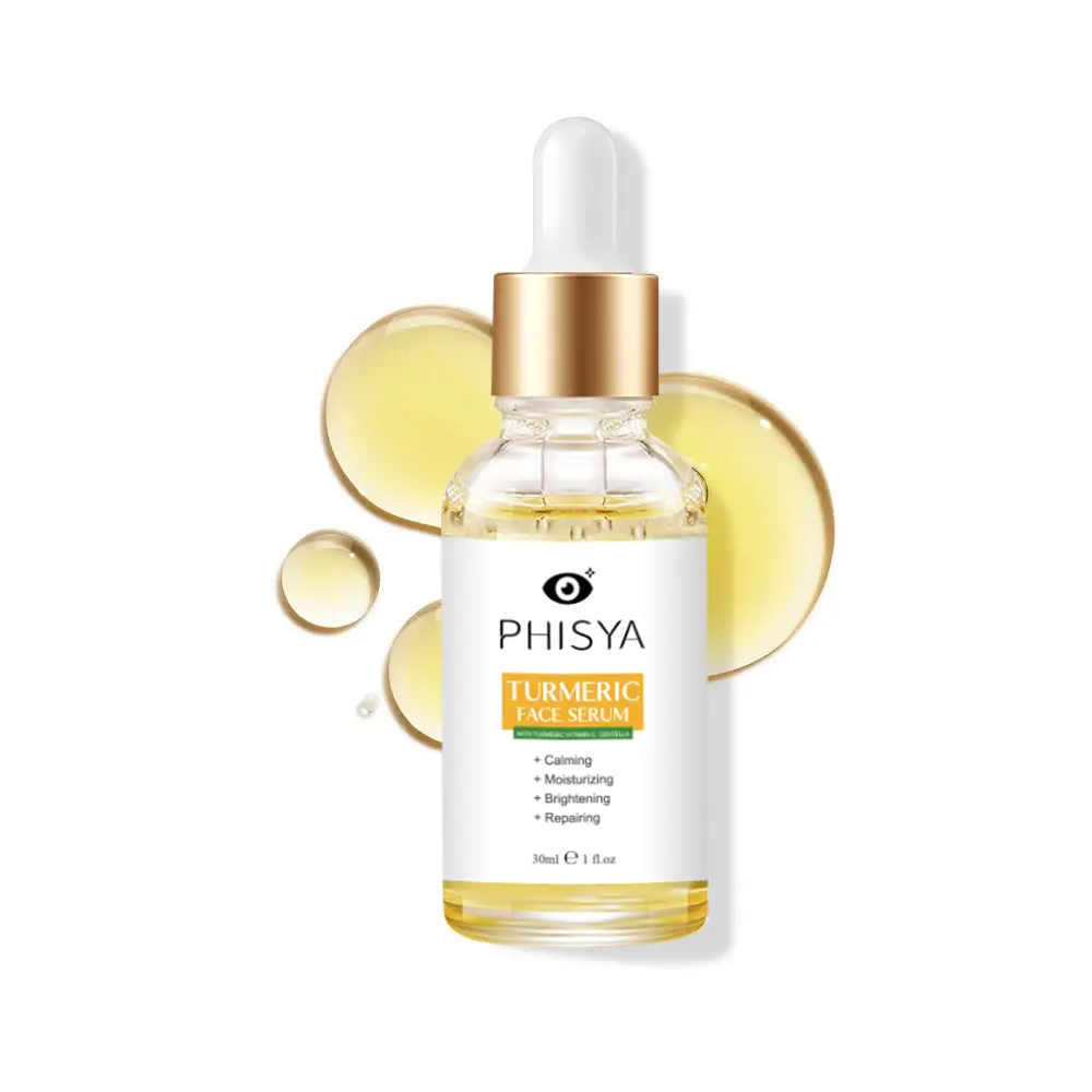PHISYA Turmeric Facial Serum with Soothing Moisturizing Brightening & Repairing Benefits Contains Turmeric Hyaluronic Acid Fish Roe Extract for Radiant Healthy Advanced Vegan Retinal  Booster ultrafacial cream Hydrating Glow Face Oil Niacinamide organic