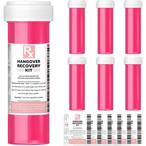 Bachelorette Party Favors - 6 Pack  Empty  Bottles, DIY Hangover Kit Supplies for 21st Birthday, Nashville Girls Trip, Bridal Shower & Wedding Guest Gifts