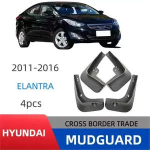 Hyundai Elantra Mudguard Soft Rubber, 2011-2015 Model, Flexible Design, Reduces Water Splash, Protects Car Paint, Anti-Dust & Stone Guard