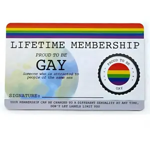 Physical Rainbow Pride Gag ID Card – Hard Plastic Collectible, Funny LGBTQ+ Novelty Gift, Real Card Stock