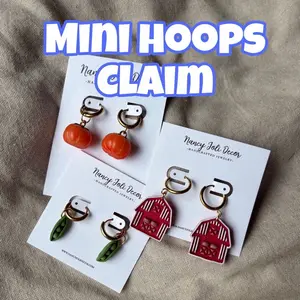 YOU CLAIM LIVE: Mini Hoops Collection polymer clay earrings