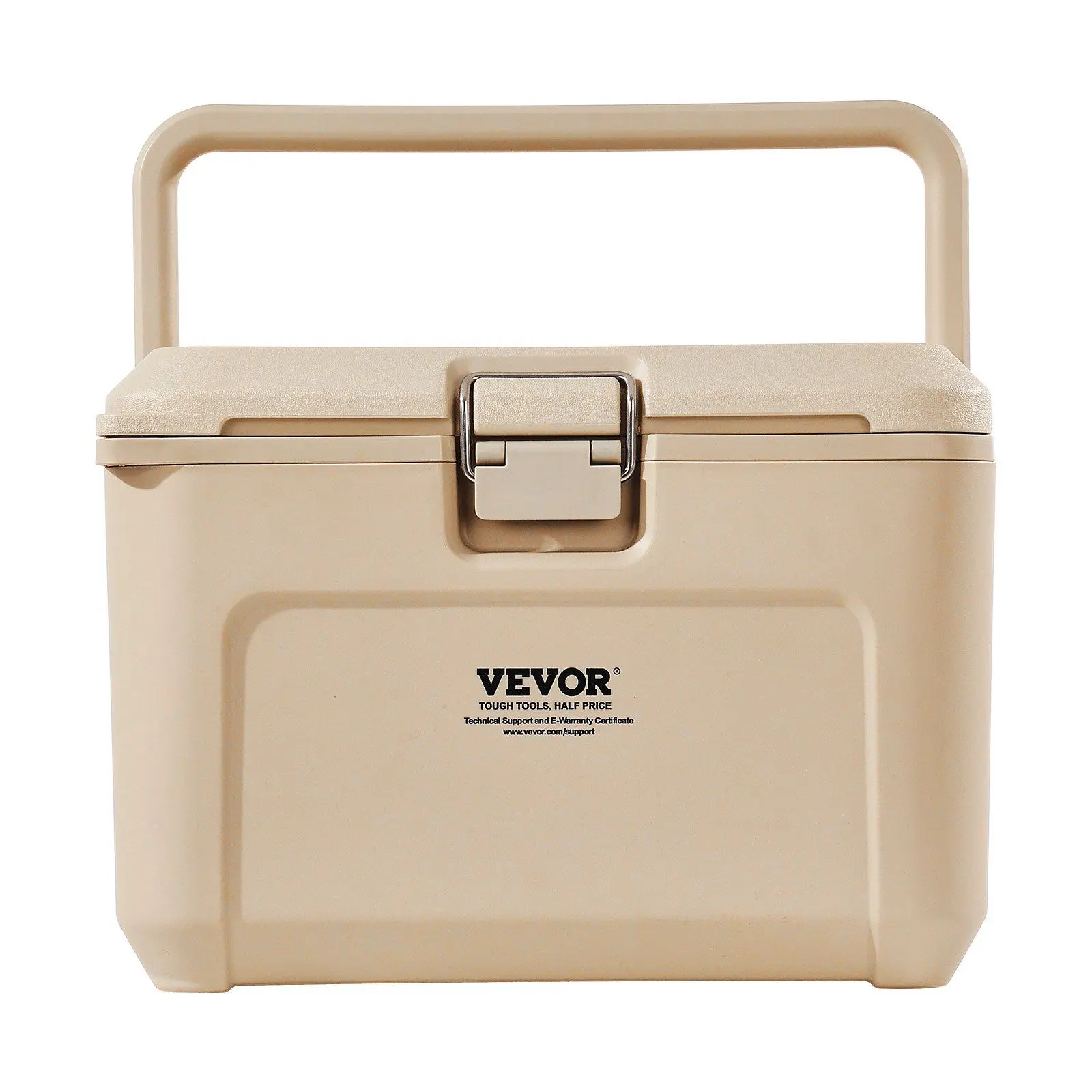 VEVOR Rigid Plastic Portable Cooler, 16.5 QT Insulated Hard Cooler with 23-Can Capacity, Cup Holder, Large Carry Handle, Ice Pack Compatible for Fishing, Camping, Insulation, Picnic Outings