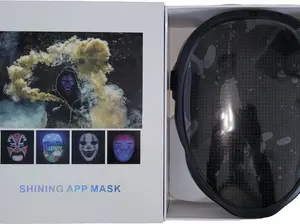Dynamic LED Face Changing Mask with Motion Sensor! Shining App controlled. Great for Cosplay, Halloween Costume, Theme Parties and more Accessories Accessory