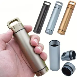 Aluminum Alloy Outdoor Survival Sealed Container Canister, Large Capacity Portable Storage Jar, Durable and Lightweight for Emergency Use