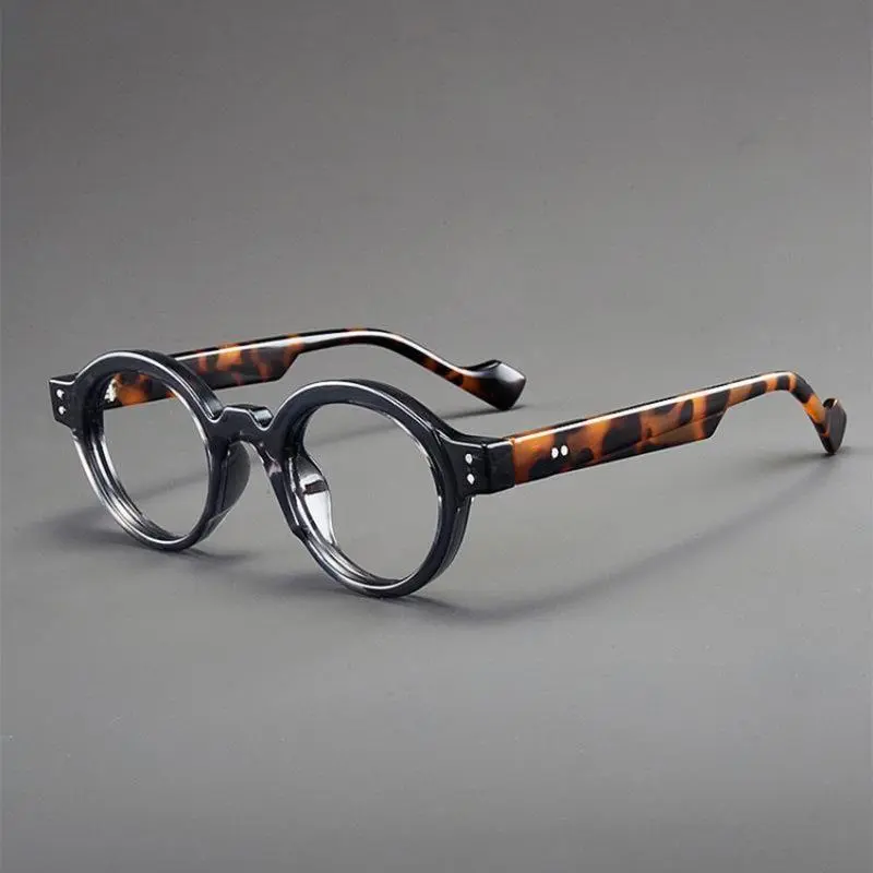 2025 New Retro Small Round Frame Anti-Blue Light Glasses - Trending Glasses, Lightweight Durable Non-Prescription Eyewear, Color Block Rice Grain Design, for Daily Work & Study, Vintage Women's Fashion Frames, Lightweight Durable Glasses