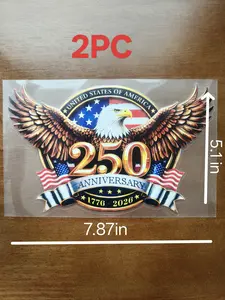 USA 250th Anniversary Commemorative Sticker - Versatile Home Decor & Car Accessory, Refrigerator Decal