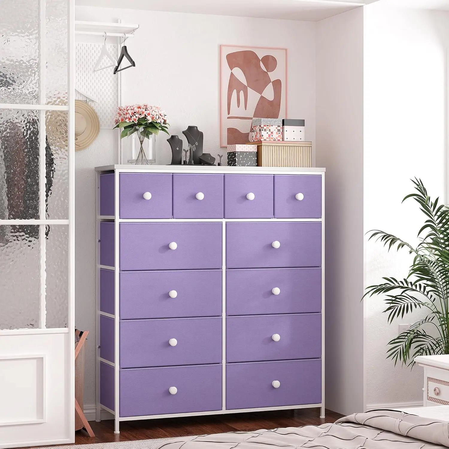 Purple-12 Drawers