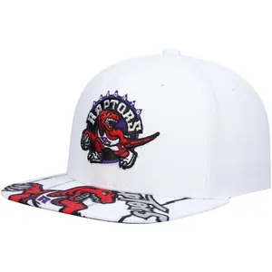 MENS MITCHELL & NESS NBA SWINGMAN POP SNAPBACK HWC RAPTORS - WHITE