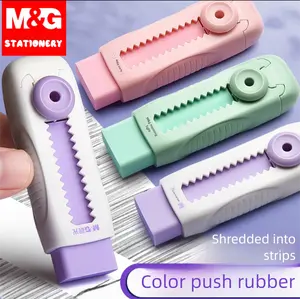 MG Push Eraser 3-Pack for Kids No Smudge Clean 4B Art Exam Push-Pull Eraser Clear Writing