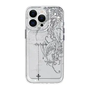 Transparent-1 Polycarbonate Cellphone Cover - Durable Full-Package Protection, Ins-Style Creative Fashion Accessory for iPhone 17/16/15/14/13/12/11 Pro Max Plus Air, Ideal for Halloween Gifting