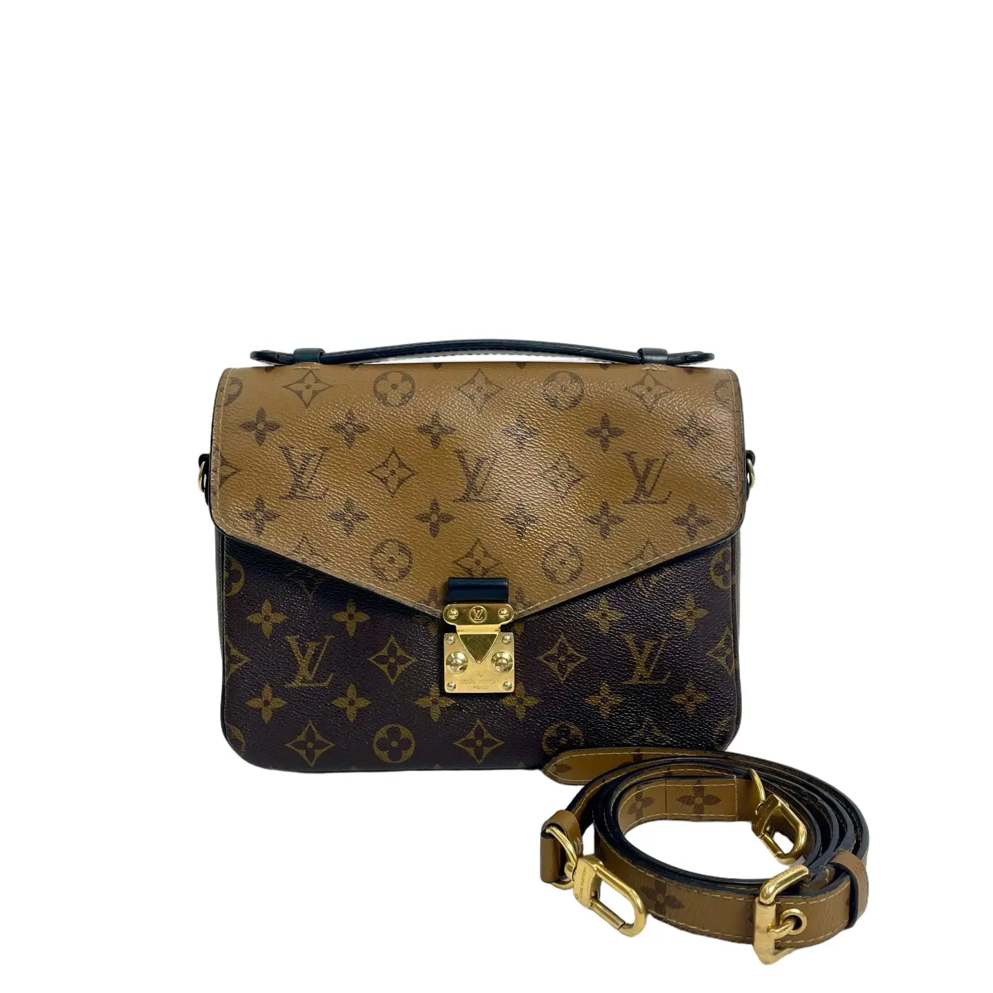 Pre-owned canvas crossbody bag Louis Vuitton Monogram Reverse Pochette Métis Crossbody Bag