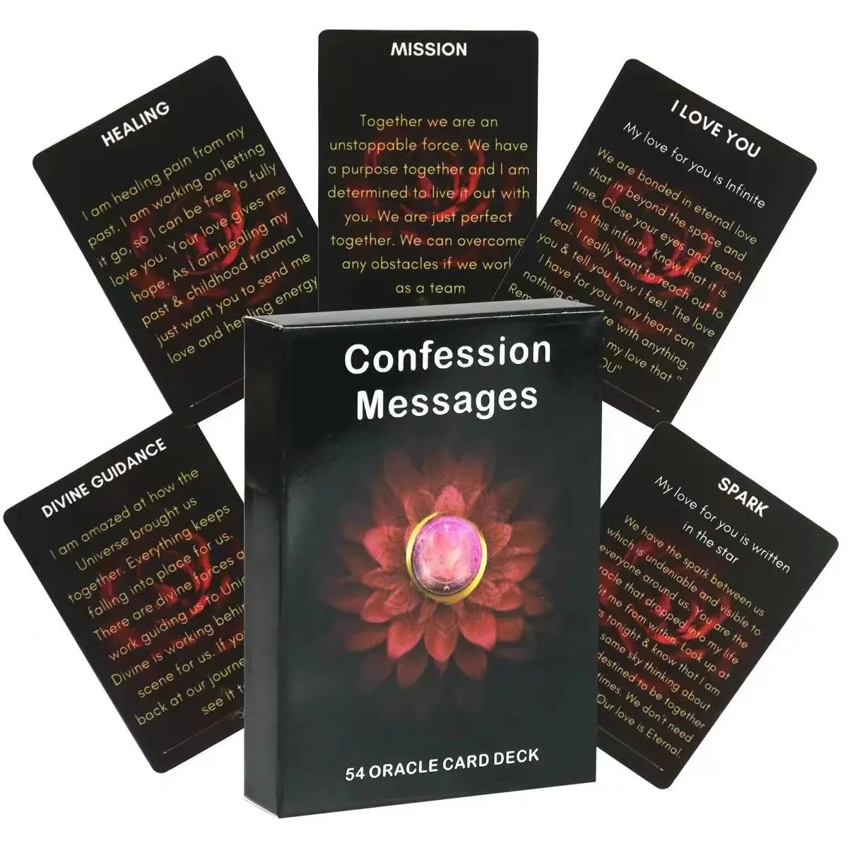 Confession Message Card Game, 1 Box Confession Oracle Card, Party Card Game for Adults, Tabletop Game, Fun Party Game for Family & Friends