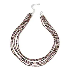 Mine Finds by Jay King Multicolor Tourmaline Bead Multi-Strand 18" Necklace