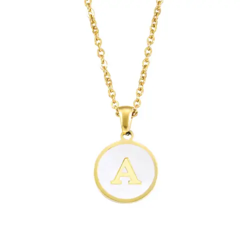 Unisex Alphabet Letter Pendant Necklace, Initial Necklace, Casual Alloy Chain Accessory, Perfect Gift for Friends, Everyday Wear Jewelry
