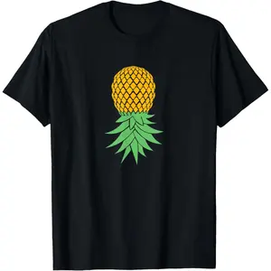Upside Down Pineapple Swingers T-Shirt Funny Novelty Graphic Tee for Adults