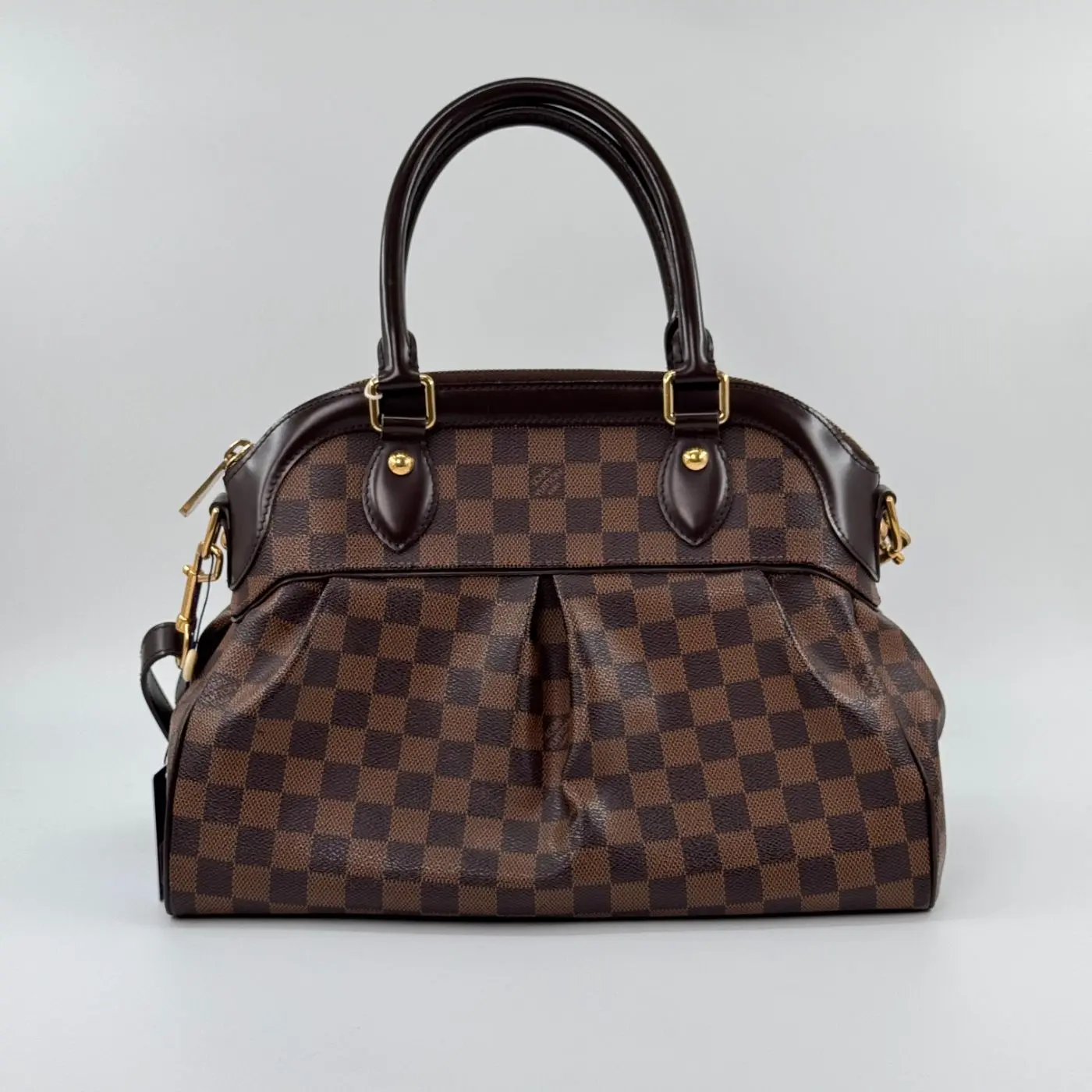 Pre-owned Louis Vuitton canvas Clutches and wristlets Clutches & Wristlets Pleaty Bag Damier Ebebe Shoulder Bag #9551863261461640