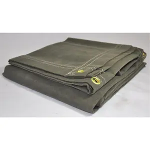 Dry Top 7008294 12 x 24 ft. Heavy Duty Canvas Tarp, Olive Dry Top 7008294 12 x 24 ft. Heavy Duty Canvas Tarp, Olive