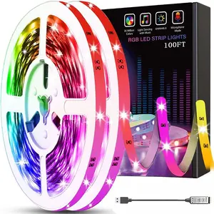 USB powered LED light strip, DIY TV backlight environment lighting with 3-key controller for home decoration, LED light strip for bedroom and living room backlight effect, TV LED light, LED RGB Lights, LED Dimmable