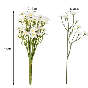 200 daisies—very realistic and beautiful; can be placed in a vase. Perfect for Mother’s Day gifts for mom and for the yard/garden. Elegant, lifelike white daisies; pastoral garden decor flowers; versatile floral ornament for home, yard, and wedding ambian