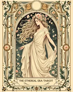 Art Nouveau Tarot Deck | 78 Card Ethereal Era Divination