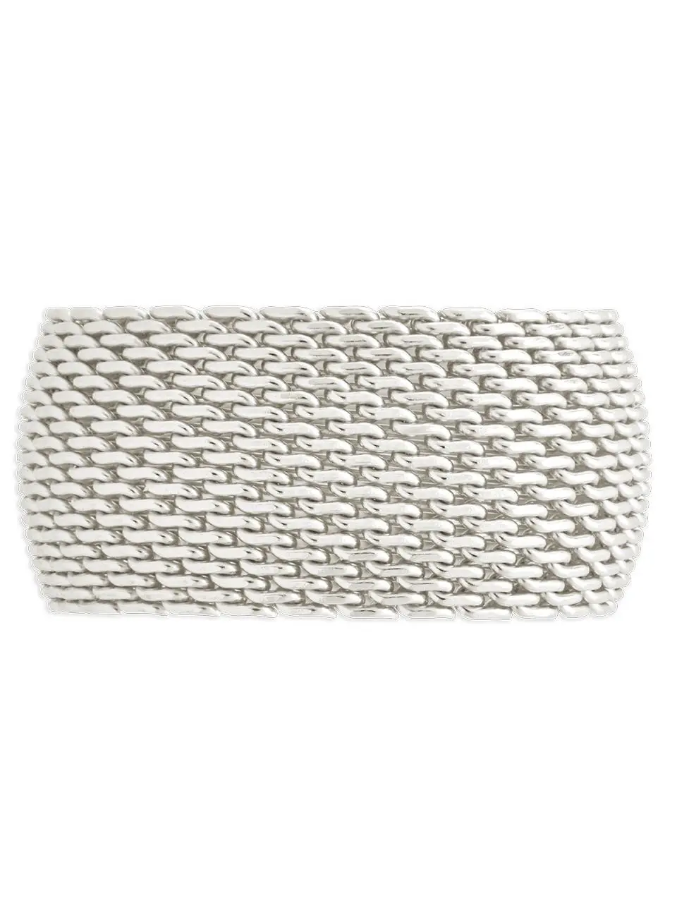 Sterling Silver Wide Mesh Ring