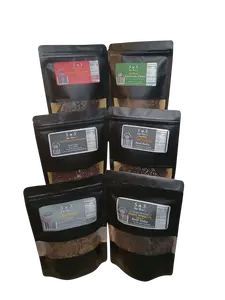 The Boss's Ultimate Assorted Beef Jerky Package - 6-4oz Handcrafted Rib Eye Beef Jerky with 12 Finger Mesquite, Sweet Candied Teriyaki, Caribbean Beef Jerky Chip, Savory Snack