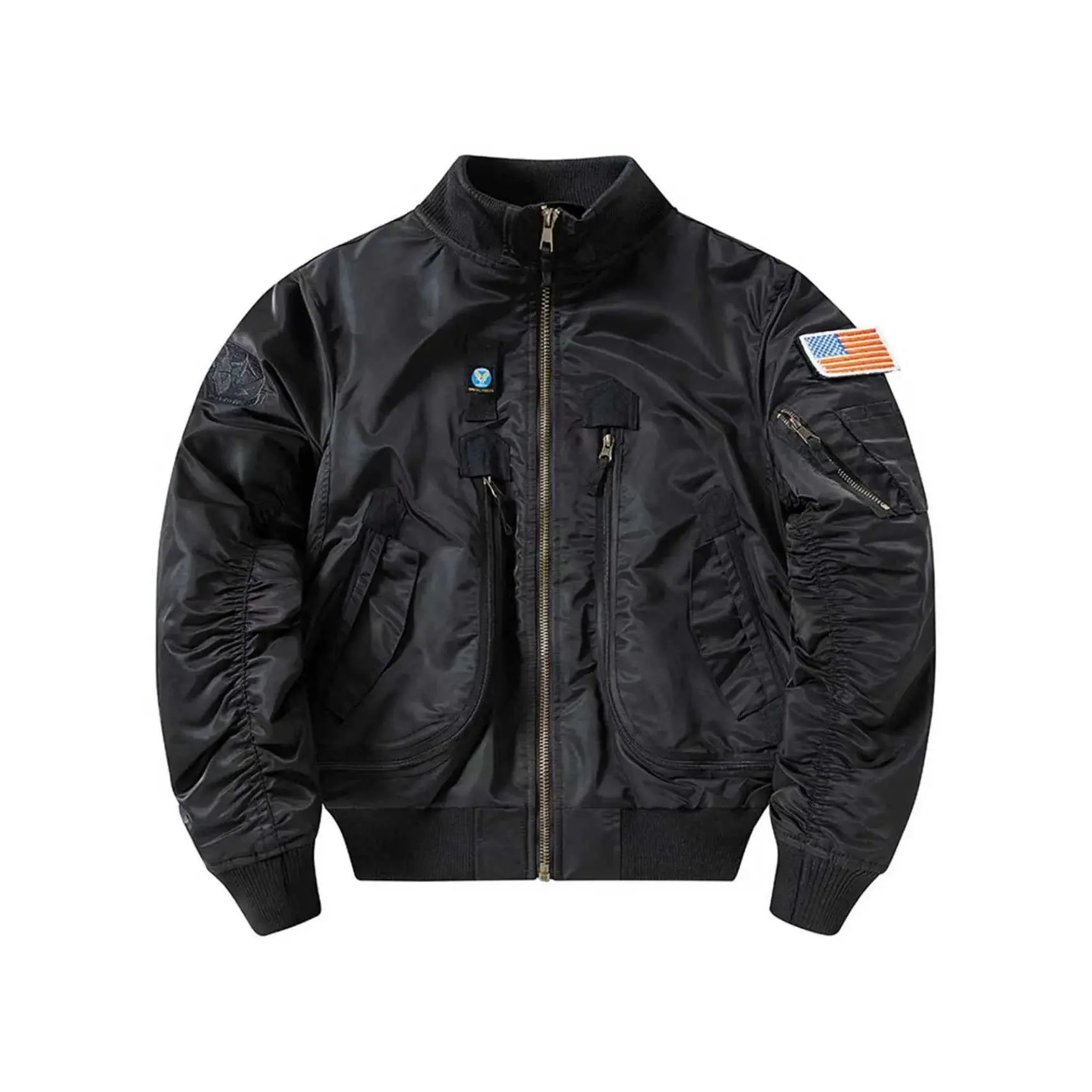 Men's Retro MA-1 Flight Jacket - Thick Graphene Thermal Streetwear Bomber Coat for Winter MA-1 flight jacket, Bomber jacket men, Graphene jacket, Streetwear outerwear, Winter bomber