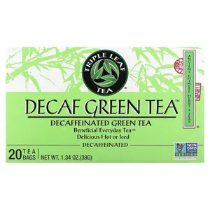 Triple Leaf Tea Decaf Green Tea, 20 Tea Bags, 1.34 oz (38 g)