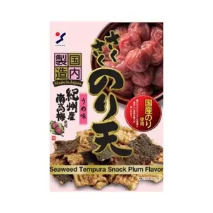 Yamaei Food Sakusaku Noriten Seaweed Tempura Snack Plum Flavour - 70g