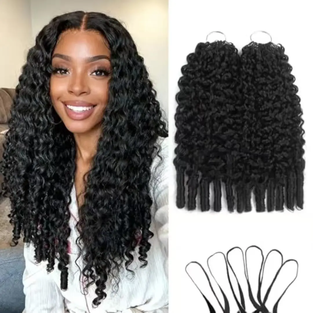 Dixtefo Women's Burmese Curly Human Hair Crochet Braids - 100% Human Hair Pre-looped Fluffy Spirals, Comfortable, Easy to Install, Lightweight, Cost-Effective, Natural Texture for Daily Wear, 12-30 In, Crochet Hair, Curls Become More Defined When Wet