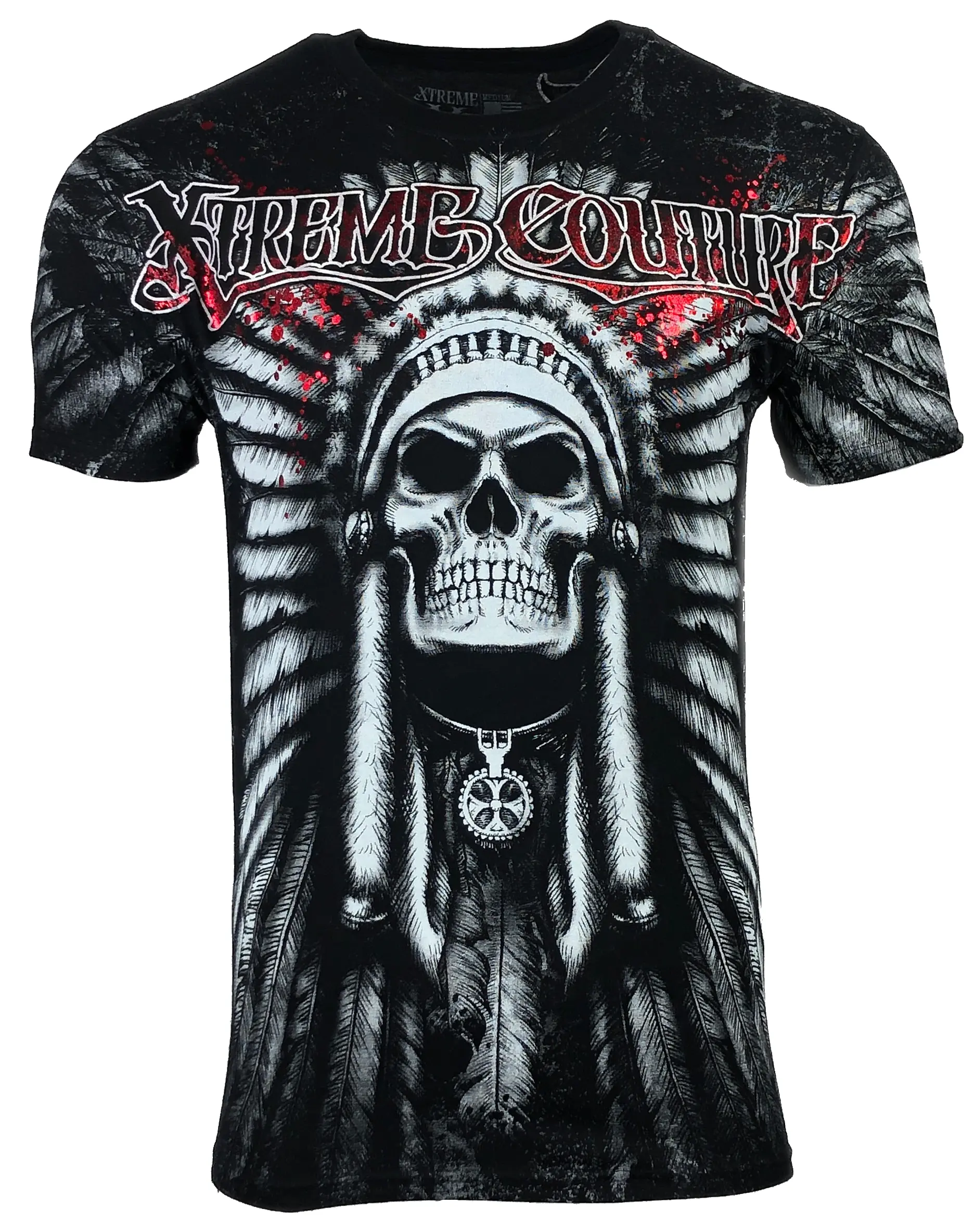 Xtreme Couture by Affliction Men's Pala Graphic Print T-Shirt - 100% Cotton, Casual, Short Sleeve, Crewneck Clothes Top